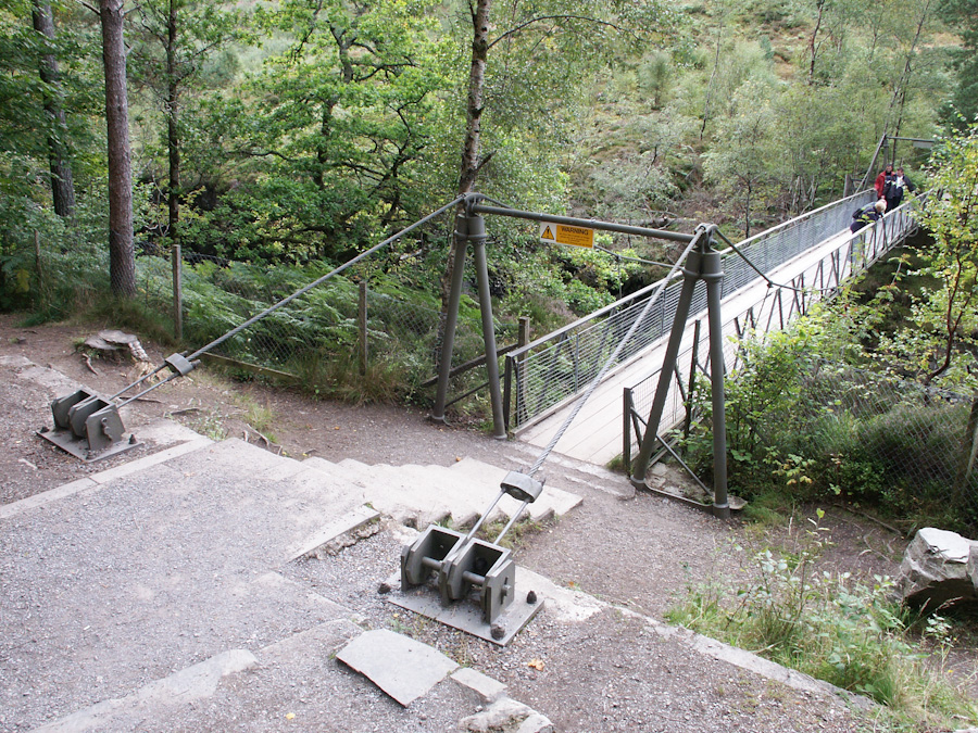Suspension Footbridge, Measach Falls, Corrieshalloch Gorge